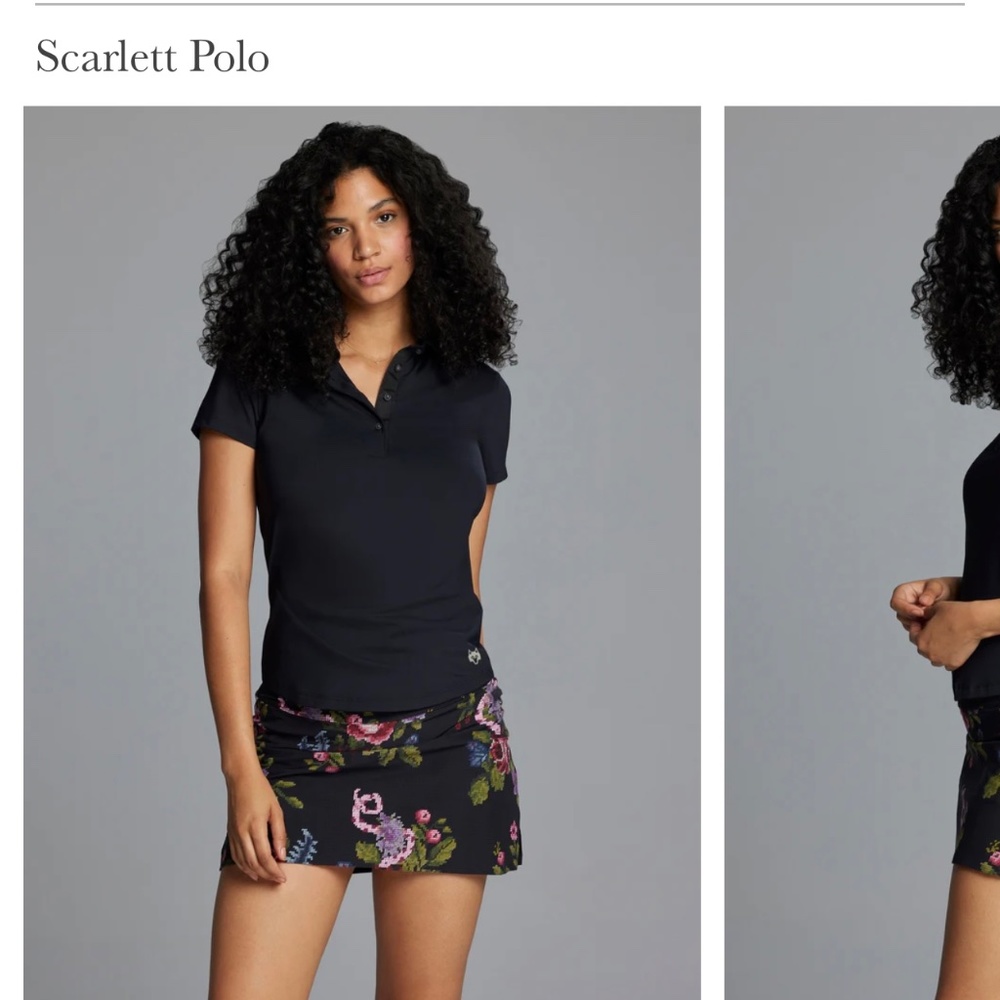 New women’s Greyson Scarlett polo, black, xs, brand new with tags in plastic